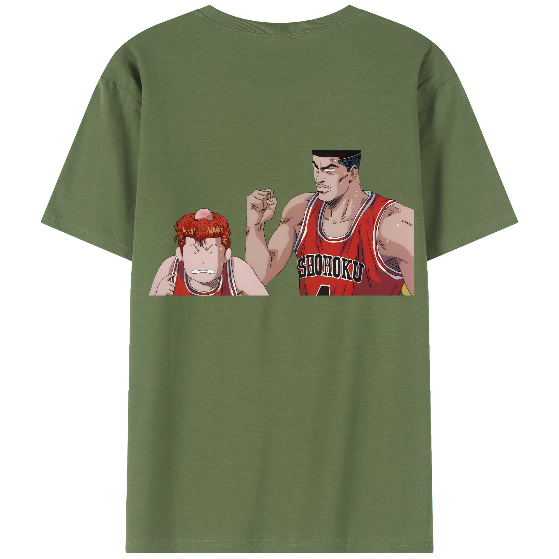 （画像用） SLAM DUNK／スラムダンク 綿100％ メンズ半袖Tシャツ（バックプリント） 通気性